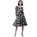 Aarika Womens Dark Green Color Georgette Middi