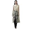 Aarika Womens Lemon Color Georgette Embroidery Top