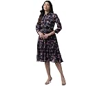 Aarika Womens Black Colour Floral Print Georgette