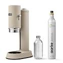 Aarke Carbonator Pro - Sparkling Water Maker &amp; CO2 Cylinder, Sand