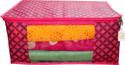 AARON INC AI_Red Check_001 Garment Cover Presents Non Woven Saree Cover Storage Bags for Clothes (Pink) AI_Red Check_001