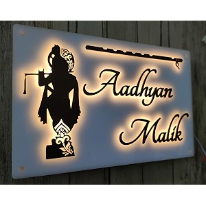 aarushi creations personalised home door name plate acrylic with rose gold embossed letters with mirror shine size 16x8 inch white12 x 8 inch size 12 x 8 inch