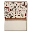 Aaryanika Pack of 10 Multicolor A4 Size Printed Jute Fabric File Folders for Documents Certificates, Document Holder, Jute Conference File Folder with Pen Holder