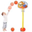 AASA Kids Basketball Set with Adjustable Stand Return Gift Toys for Diwali Festival Indoor Outdoor Playing Toys for Kids Boys and Girls Multicolor (Basket Ball Set)