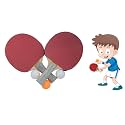 AASA Wooden Table Tennis Racket Set Kids Return Gift Toys for Diwali Festival Indoor/Outdoor Playing Toys Multicolor (Wooden Table Tennis)