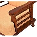 AASALIYA Art Solid Sheesham Wood Sofa Set 1 Seater | Wooden Sofa Set | Single Seater Sofa Sets | Sofa Sets for Living Room | One Seater Sofa Set for Office &amp; Lounge | Rosewood, Dark Brown Finish