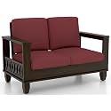 AASALIYA Art Solid Sheesham Wood Sofa Set 2 Seater | Wooden Sofa Couch | 2 Seater Sofa Sets | Sofa Sets for Living Room | Two Seater Sofa Set for Office &amp; Lounge | Rosewood, Natural Brown