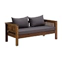 AASALIYA Art Solid Sheesham Wood Sofa Set 2 Seater | Wooden Sofa Couch | 2 Seater Sofa Sets | Sofa Sets for Living Room | Two Seater Sofa Set for Office &amp; Lounge | Rosewood, Teak Finish