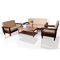 AASALIYA Art Solid Sheesham Wood Sofa Set 2 Seater | Wooden Sofa Couch | 2 Seater Sofa Sets | Sofa Sets for Living Room | Two Seater Sofa Set for Office &amp; Lounge | Rosewood, Honey Finish