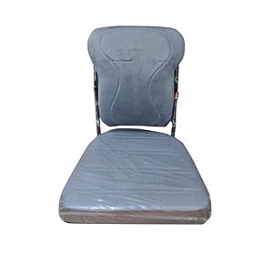 back stretching externo meditation upanishad chair multi-level lumbar support stretcher spinal lower and upper muscle pain relief- free 7 magnet grey-free electrosmog protection chip
