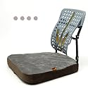 Back Stretching Externo Meditation Upanishad Chair Multi-Level Lumbar Support Stretcher Spinal, Lower and Upper Muscle Pain Relief- (Free 4 Magnet) Gray(Free Electrosmog Protection Chip)