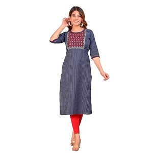 Aashis Impex Womens Kanta Stright Embroidery Work