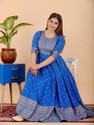 AASHLEY Printed Cotton Rayon Anarkali Kurta for