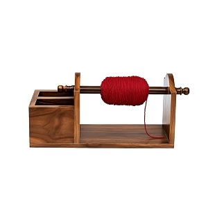 aashna multi-function wooden yarn ball holderspinner - crochet hook organizer crochet knitting accessories organizer  crochet accessories gift for knitting lovers one side rounded only holder