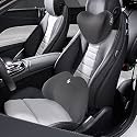 Car Headrest Neck Pillow and Lumbar Support Back Cushion Kit, Memory Foam Ergonomic Design Universal Fit Muscle Pain and Tension Relief for Car Seat (GREY)