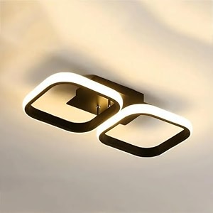 acrylic modern dimmable led ceiling light modern flush mount fixture with adjustable light three color dimming for bedroom living room and dining room black ceiling light 802