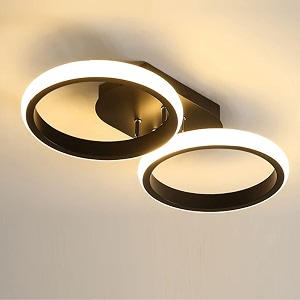 modern dimmable led ceiling light modern flush mount fixture with adjustable light three color dimming for bedroom living room and dining room black ceiling light 806
