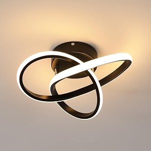 acrylic modern dimmable led ceiling light modern flush mount fixture with adjustable light three color dimming for bedroom living room and dining room black ceiling light 802