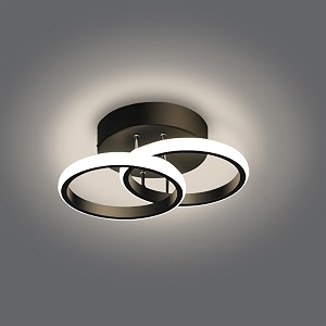 modern dimmable led ceiling light modern flush mount fixture with adjustable light three color dimming for bedroom living room and dining room black
