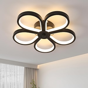 acrylic modern dimmable led ceiling light modern flush mount fixture with adjustable light three color dimming for bedroom living room and dining room black ceiling light 807