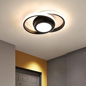 acrylic modern dimmable led ceiling light modern flush mount fixture with adjustable light three color dimming for bedroom living room and dining room black ceiling light 805