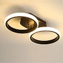 Modern Dimmable LED Ceiling Light, Modern Flush Mount Fixture with Adjustable Light, Three Color Dimming for Bedroom, Living Room, and Dining Room, Black (Ceiling Light (806))