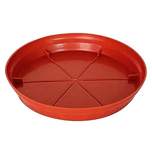 aashu planter gamla bottom plate tray 6 inches diameter for planters - red 1 piecesplastic