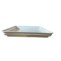 Aashu planters for Home Decor | planters for Indoor Plants | Gamla Bottom Plate Tray 16 Inches Square for Planters - White, planters for Living Room Decor | planters for Balcony | 3 Pieces, Plastic