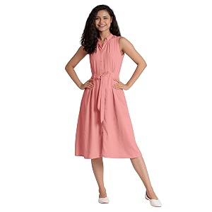 aask women39s elegant belted pleated sleeveess short dress color