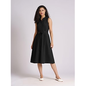aask women39s elegant belted pleated sleeveess short dress color