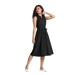aask women39s elegant belted pleated sleeveess short dress color