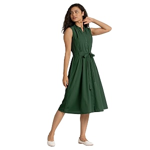 aask women39s elegant belted pleated sleeveess short dress color