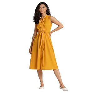 aask women39s elegant belted pleated sleeveess short dress color