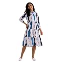 AASK Women Diamond Creap Striped Printed Mandarin