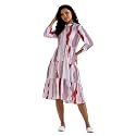 AASK Women Diamond Creap Striped Printed Mandarin