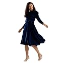 AASK Women Solid PlainRound Neck Full Sleeves Dress