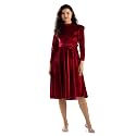 AASK Women Solid PlainRound Neck Full Sleeves Dress