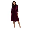 AASK Women Solid PlainRound Neck Full Sleeves Dress