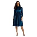 AASK Women Solid PlainRound Neck Full Sleeves Dress