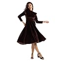 AASK Women Solid PlainRound Neck Full Sleeves Dress