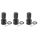 AASONS 1/2 Inch Square Drive To 1/4 Inch Hex Female Socket Adapter Quick Release Chuck Converter Drill Chucks Adaptor Conversion For Impact And Ratchet Wrench SD With Ring & Rod included (Pack Of 3)