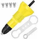 AASONS Electric Riveter Conversion Connector Attachment for hand drill Machine POP rivet gun adapter riveting tool Suitable for 2.4 to 4.8mm Blind Rivets sizes (Model 1)