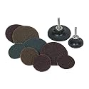 AASONS Fiber Disc 2"/3" Sanding Kit Assortment Pack 40/100/180 Grit For Die Grinder And Drill Machine Shank 1/4" (Pack Of 12pcs)
