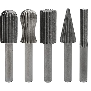 aasons hss rotary tools metal milling burrs cutter set 1434  635mm shank multi purpose drill special set rotary burrs set metal carving tools kit 5pcsset