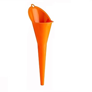 aasons multi-function plastic long neck oil funnel - for all automotive oils lubricants engine oils water diesel fuel kerosene and  carmotorcycle crankcase fill funnel oil filler pack of 1