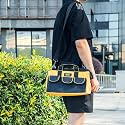 AASONS Multipurpose Tools Storage Bag Water Resistant For Electrician Plumber Technician Household & Maintenance Personel | Portable Tool Bag Large-Capacity Thick Cloth Material Non-Deformable (18.5")