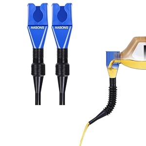 aasons plastic clasp anti-spill fuel transferring funnel with removableretractable hose no spilling universal clip-on funnel for dispensing petrol diesel water oil fuel coolant kerosene 2