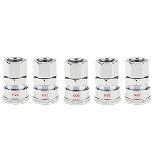 aasons qrc sf20 pneumatic air line hose quick release fittings connector coupler 1434 bsp pack of 5 pcs
