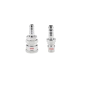 aasons qrc sh20ph20 pneumatic air line hose quick release fittings connector coupler 1434 bsp pack of 1 set