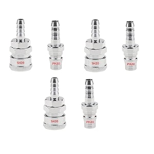 aasons qrc sh20ph20 pneumatic air line hose quick release fittings connector coupler 1434 bsp pack of 3 sets